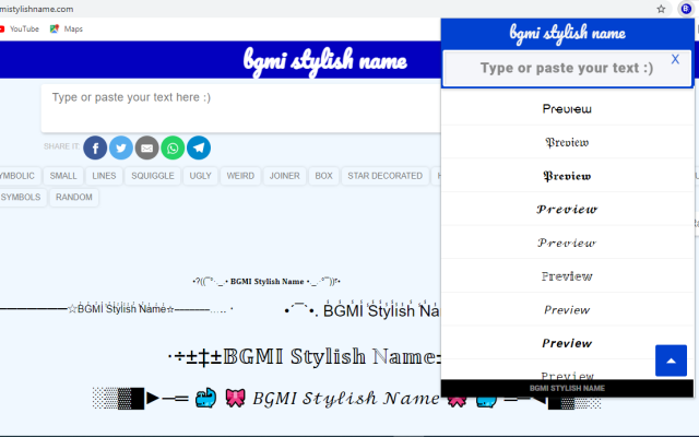 BGMI Stylish Name Generator截图1