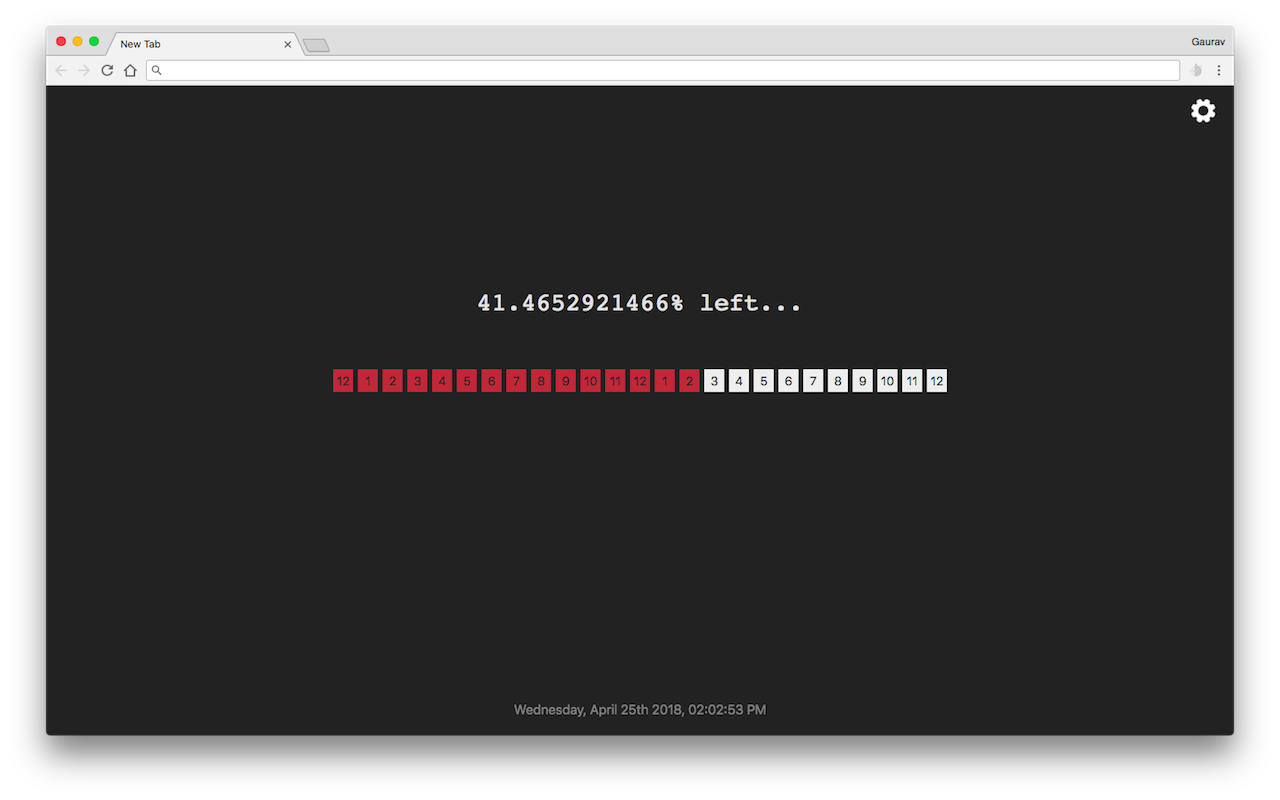 Remaining : A New Tab Extension截图1