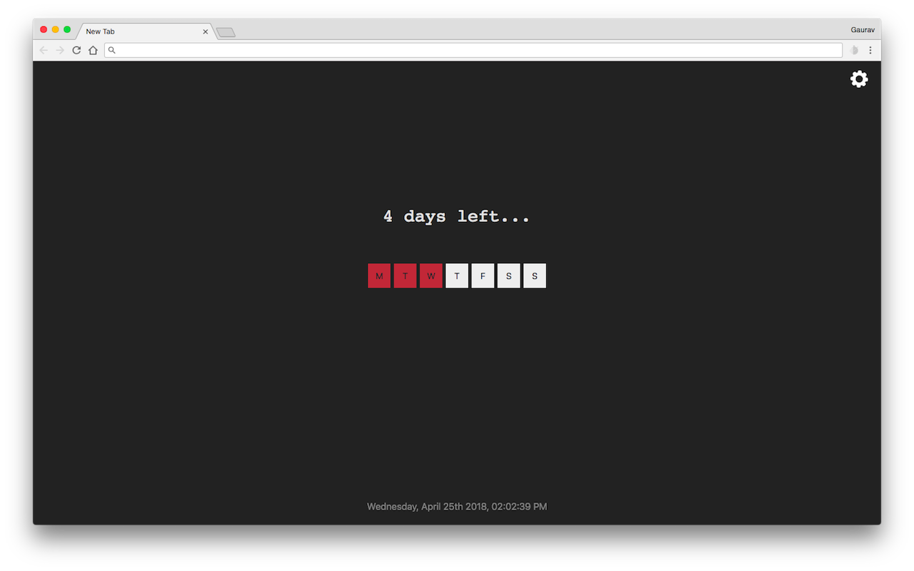 Remaining : A New Tab Extension截图5