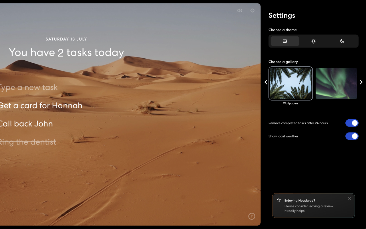 Headway — New Tab Todo List截图3