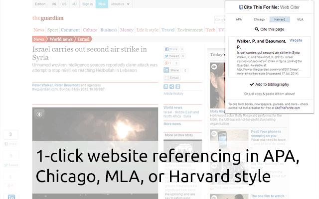 Cite This For Me: Web Citer截图1
