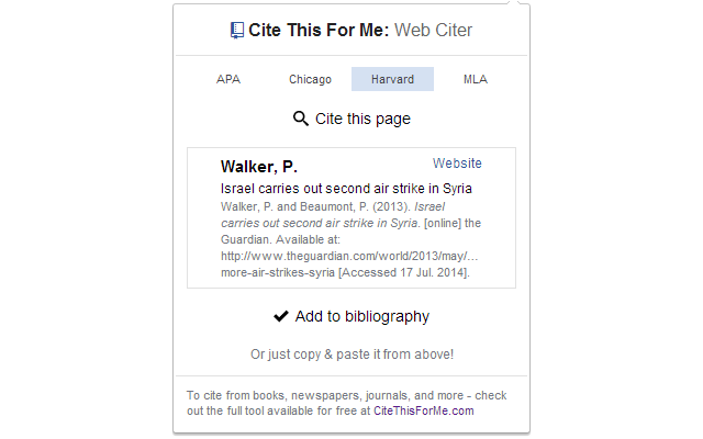 Cite This For Me: Web Citer截图2