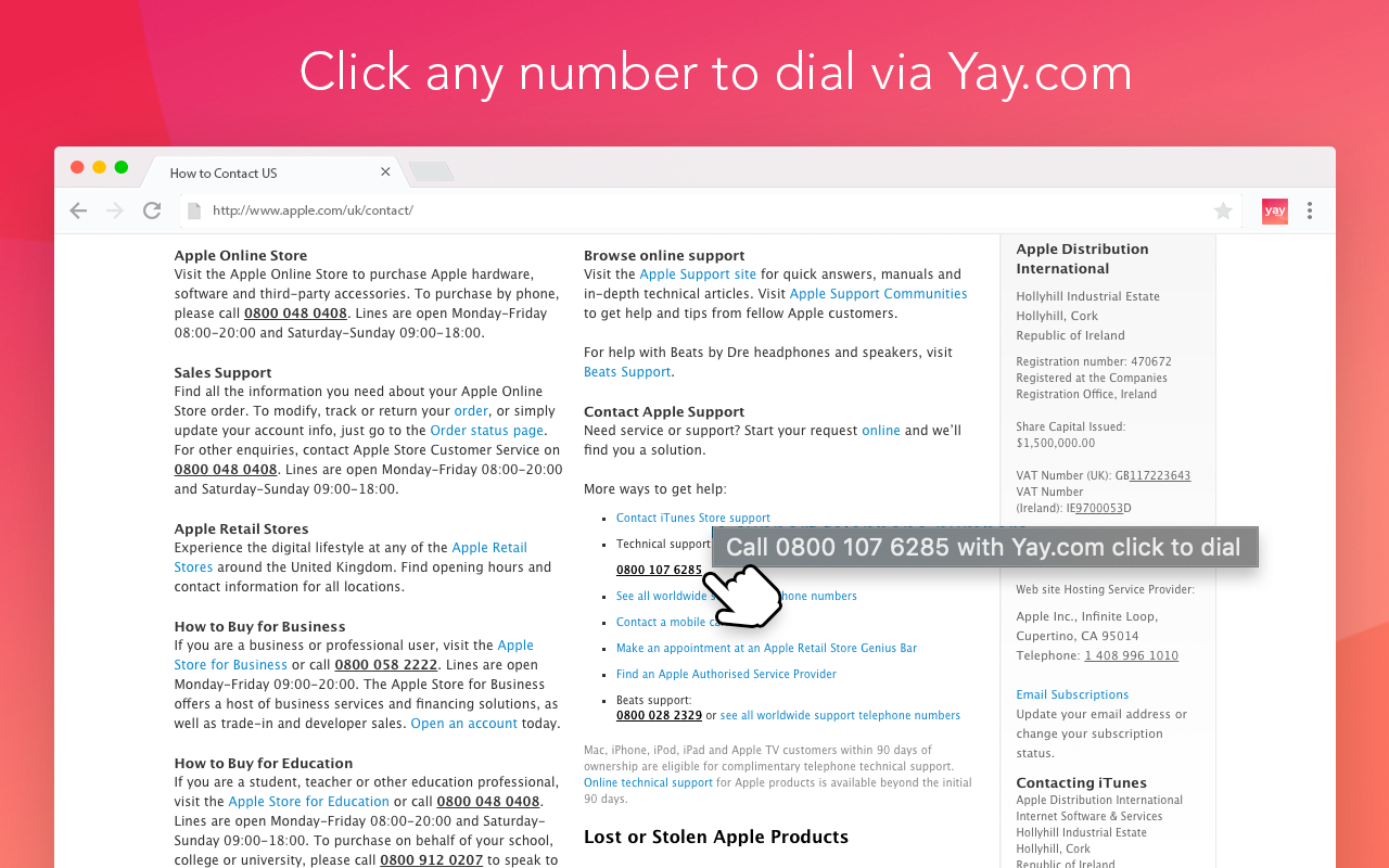 Yay.com Click to Dial截图1