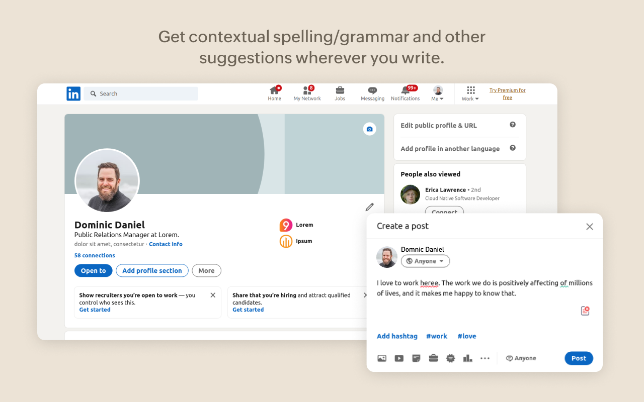 Zoho BluePencil: Free Grammar & Spell Checker截图2