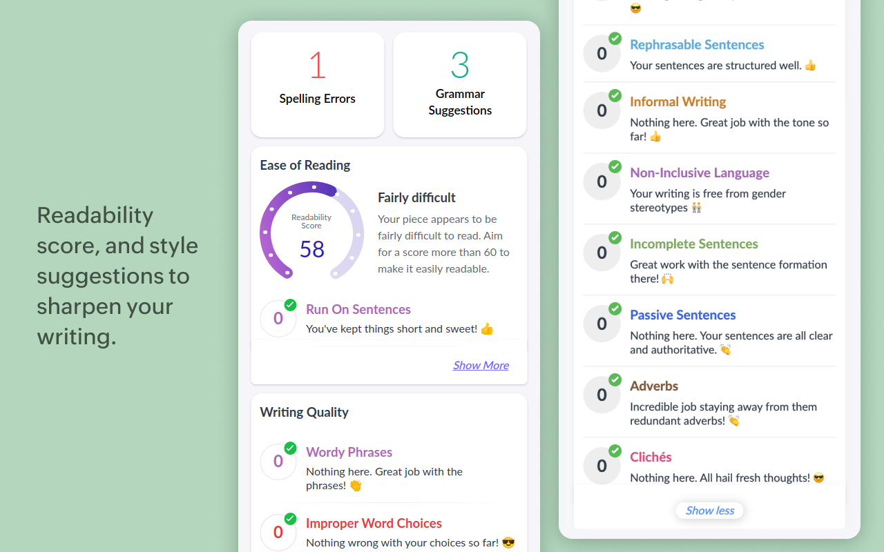 Zoho BluePencil: Free Grammar & Spell Checker截图5