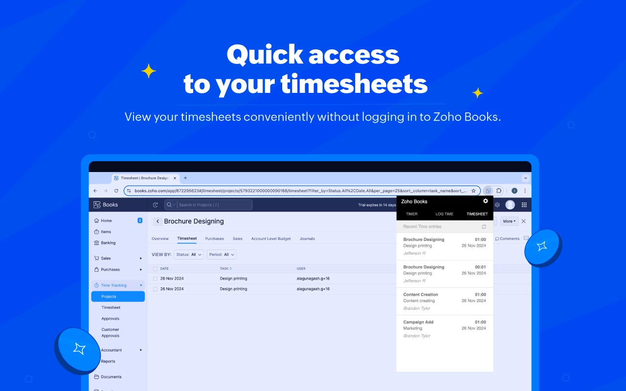 Zoho Books Timer截图4