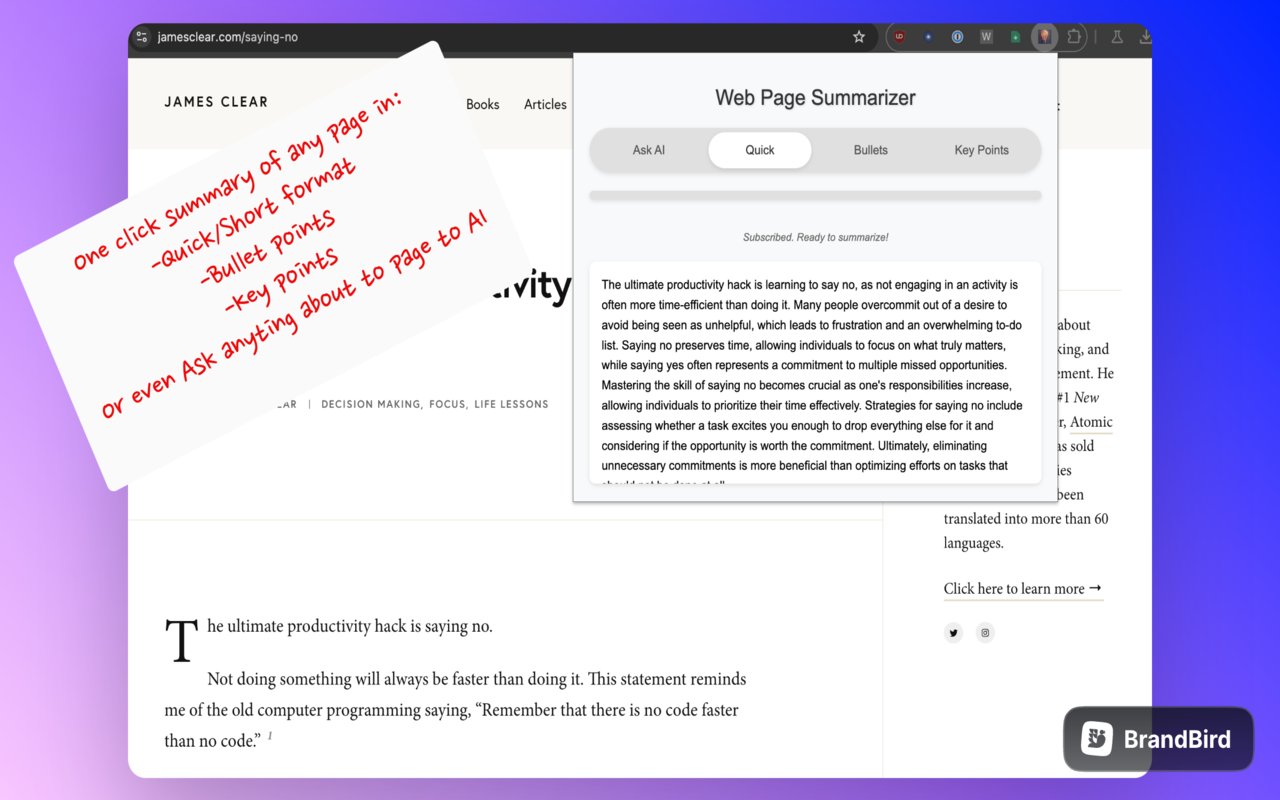 ChatGPT Webpage Summarizer截图1