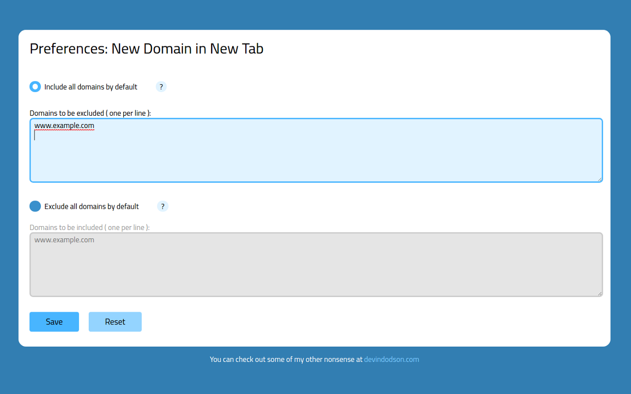 New Domain in New Tab截图1