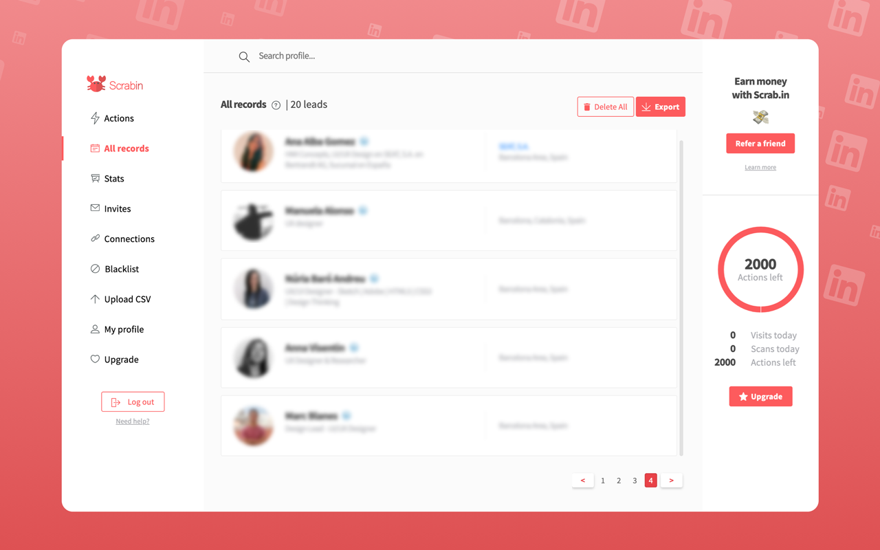 Scrab.in - LinkedIn Prospecting Tool截图1
