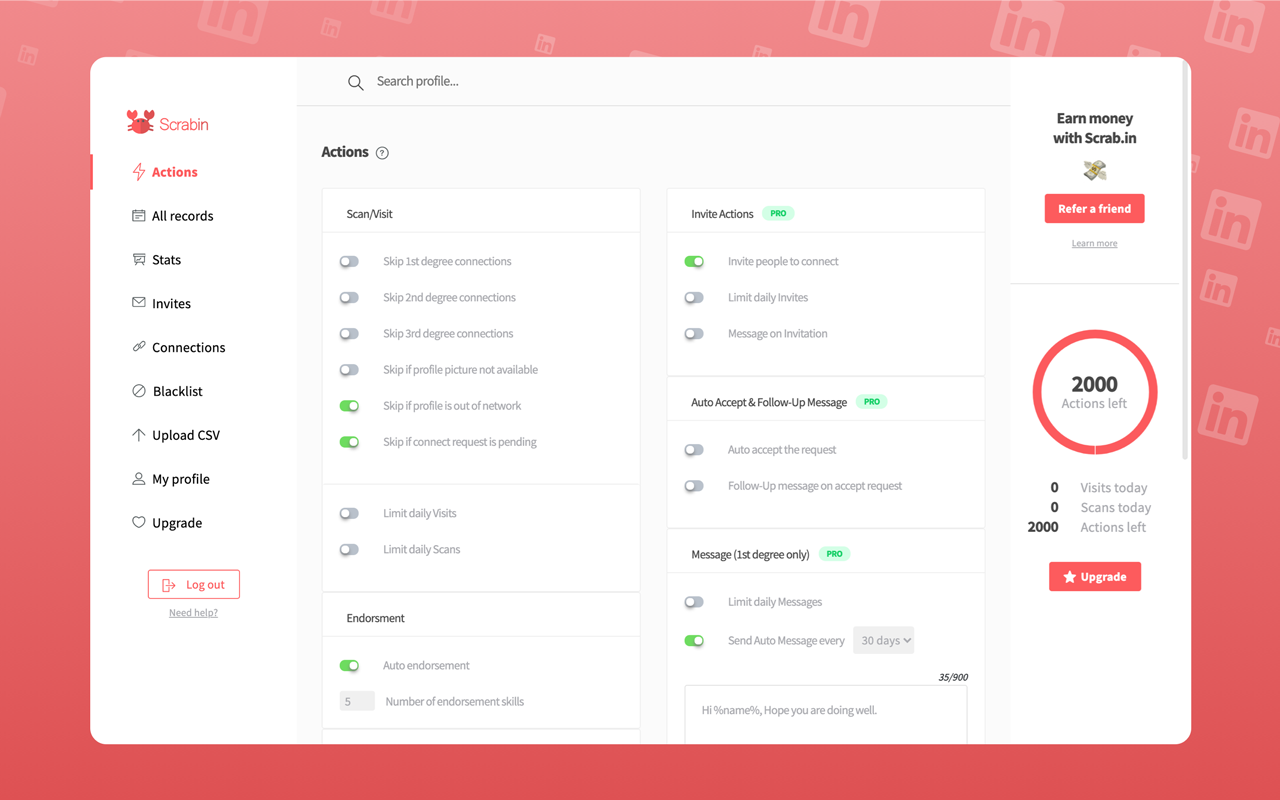 Scrab.in - LinkedIn Prospecting Tool截图4