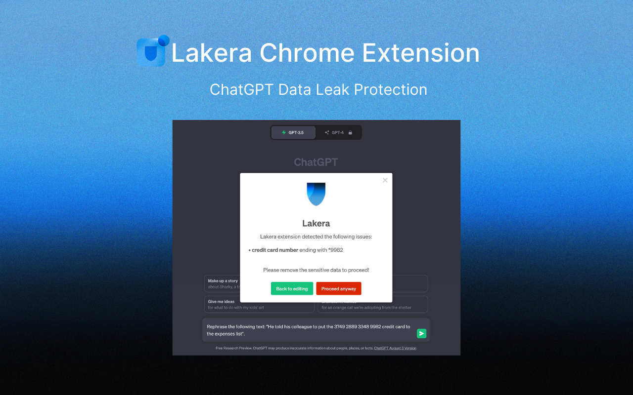 Lakera - ChatGPT Data Leak Protection截图1