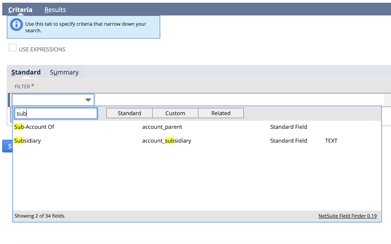 NetSuite Field Finder截图1