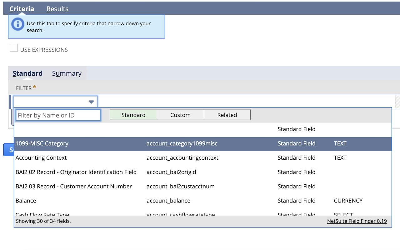NetSuite Field Finder截图2