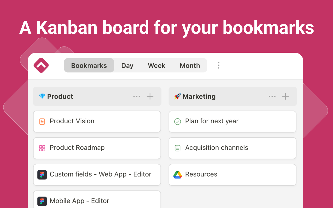 Upbase - Bookmarks, Tasks, Notes, Calendar截图3