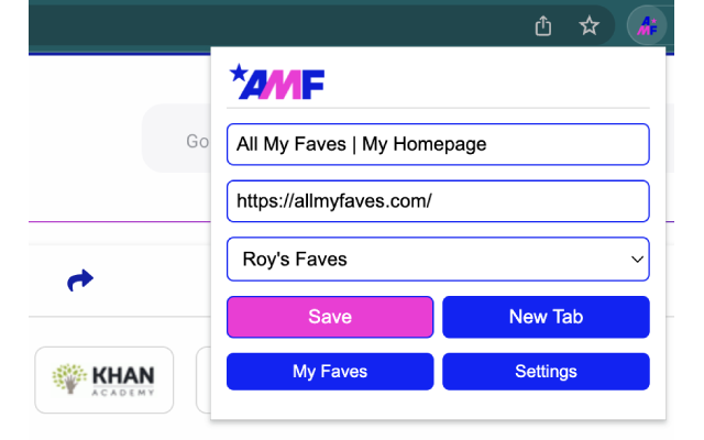 Visual Bookmarks with All My Faves截图2