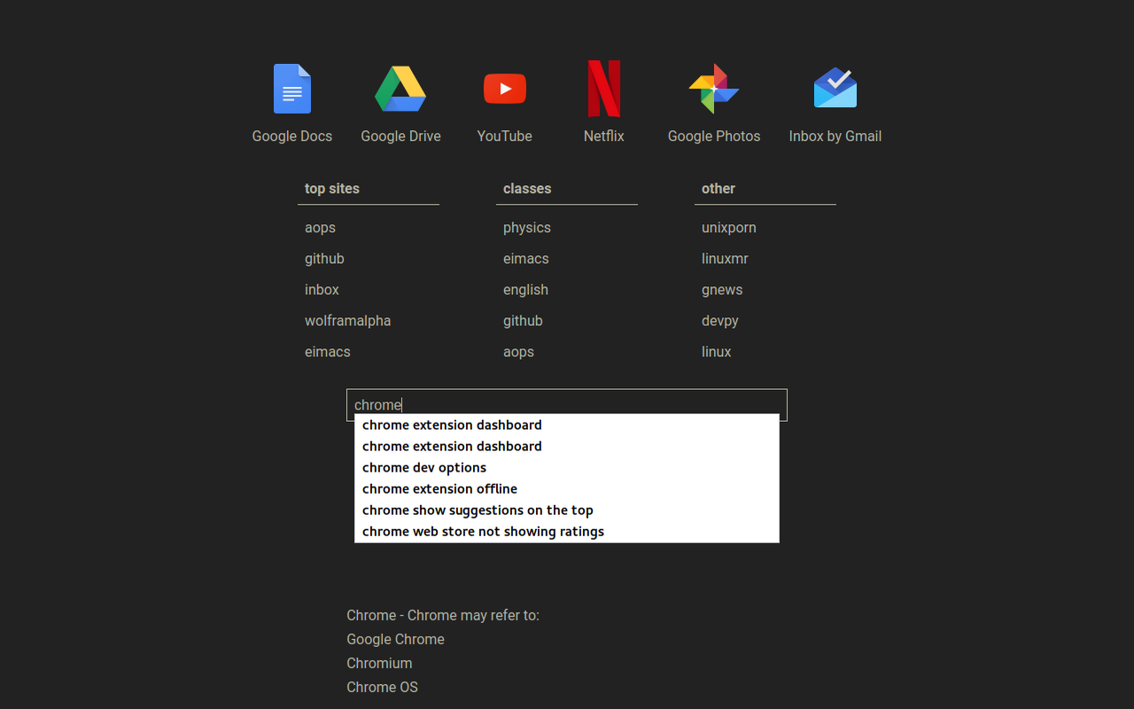 Start Clean New Tab Page截图1