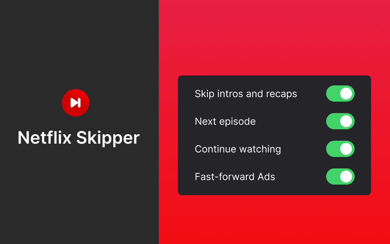 Netflix Skipper: skip intros, recaps & more截图1