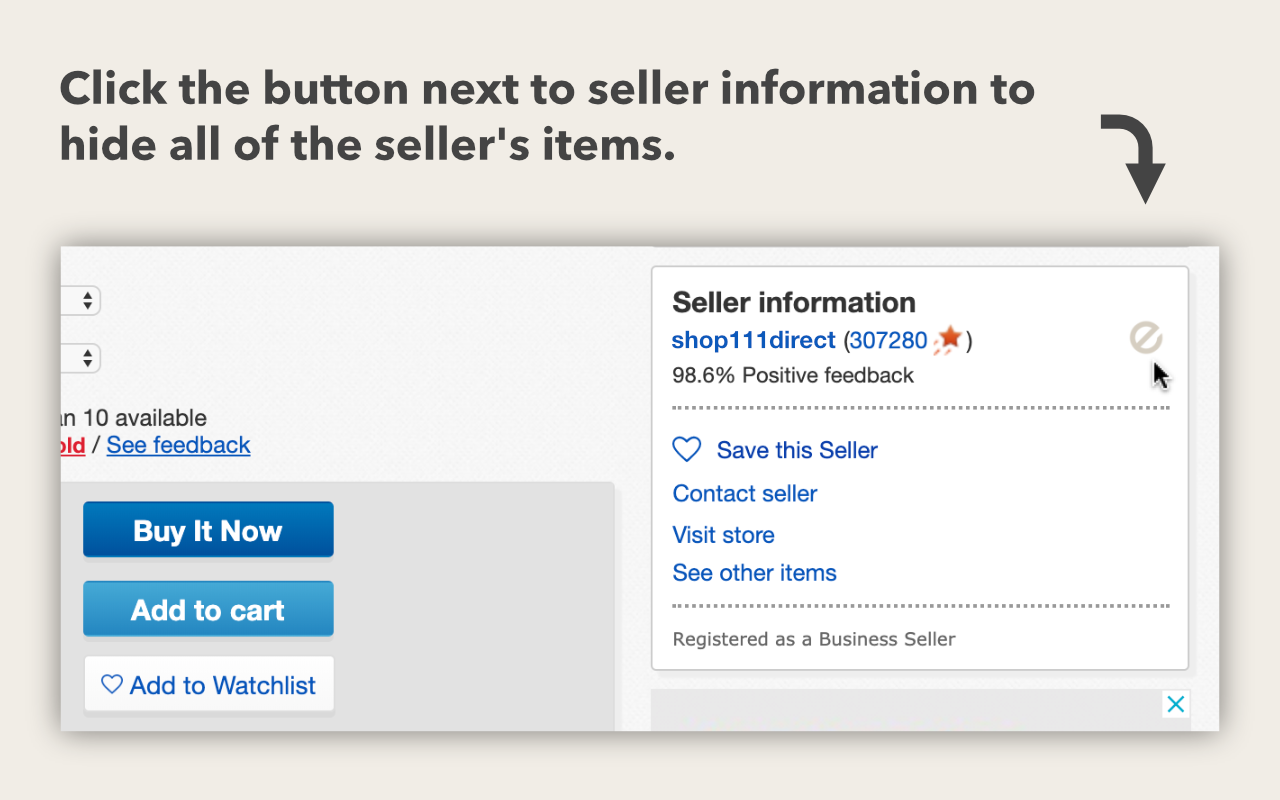 Hide eBay Items and Sellers截图1