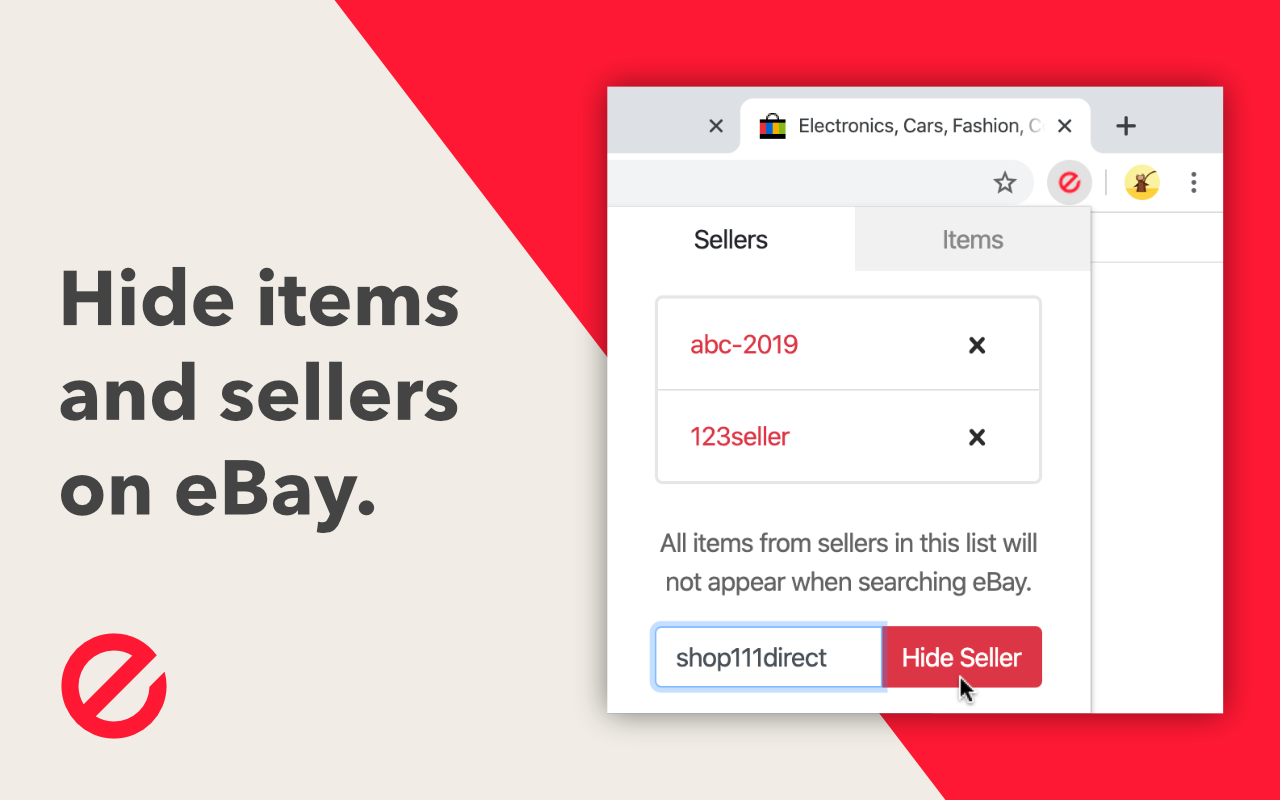 Hide eBay Items and Sellers截图3