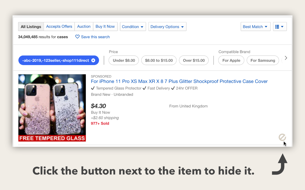 Hide eBay Items and Sellers截图4