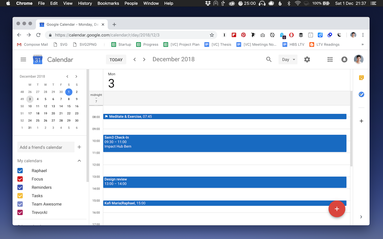 Hide morning in Calendar截图2