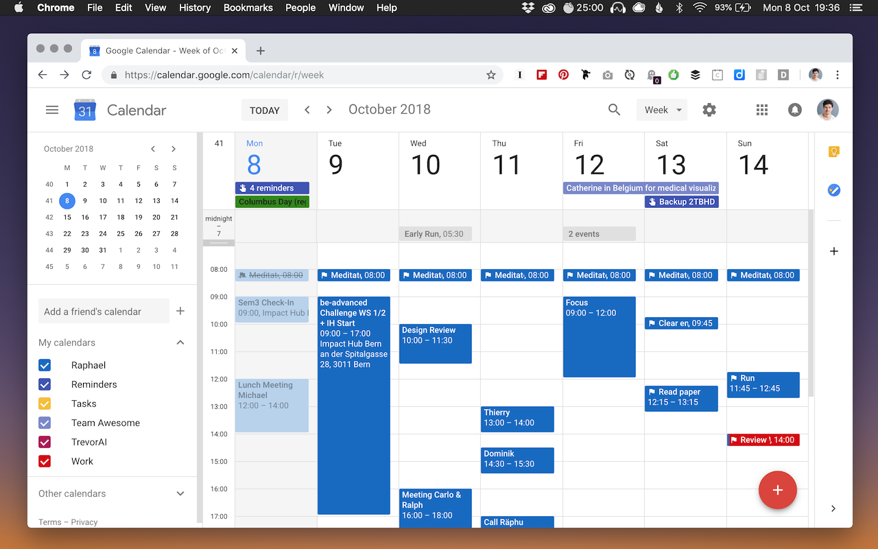 Hide morning in Calendar截图3