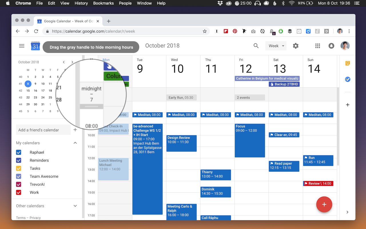 Hide morning in Calendar截图4