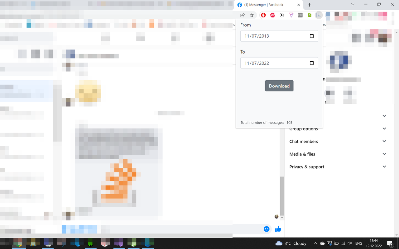 Messages Saver for Facebook™截图1