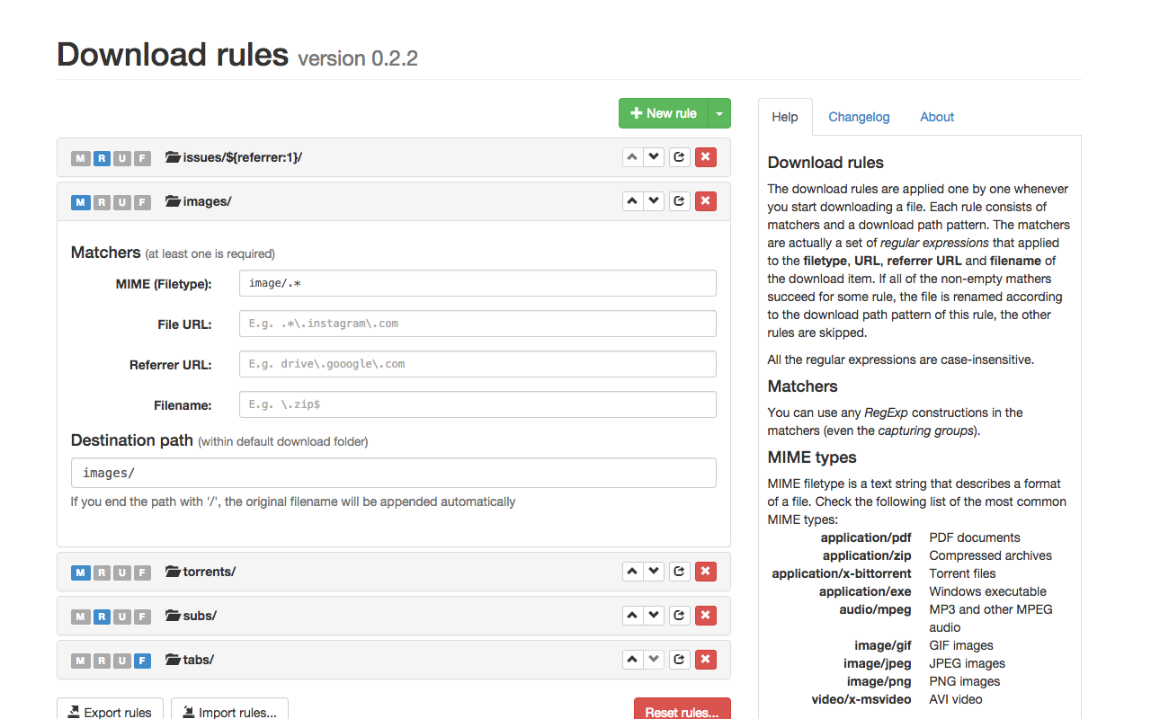 RegExp Download Organizer截图1