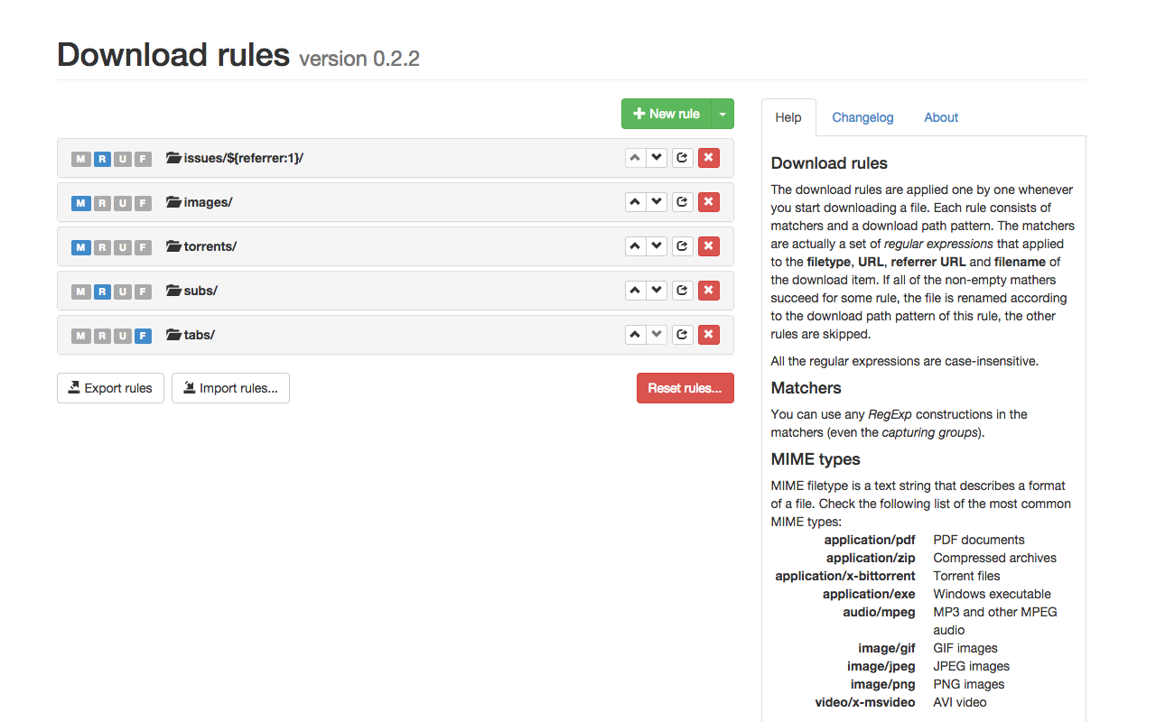 RegExp Download Organizer截图3