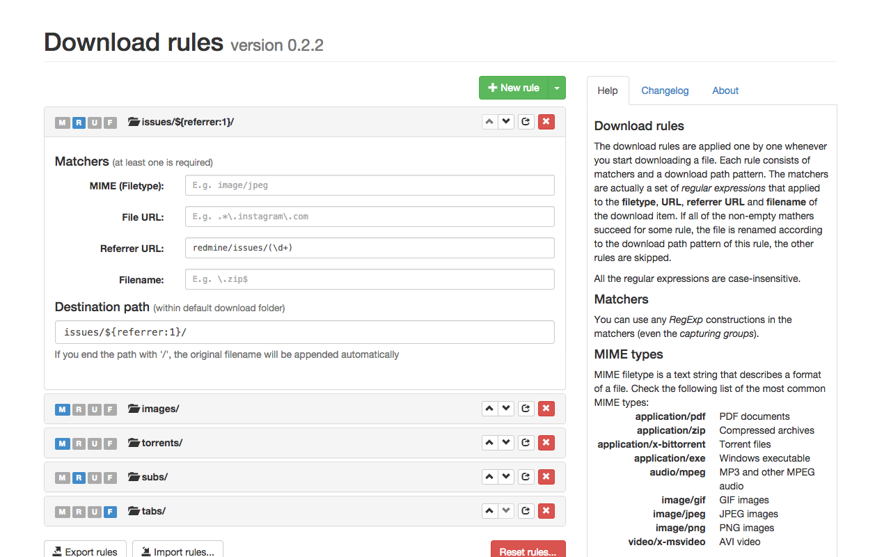 RegExp Download Organizer截图4