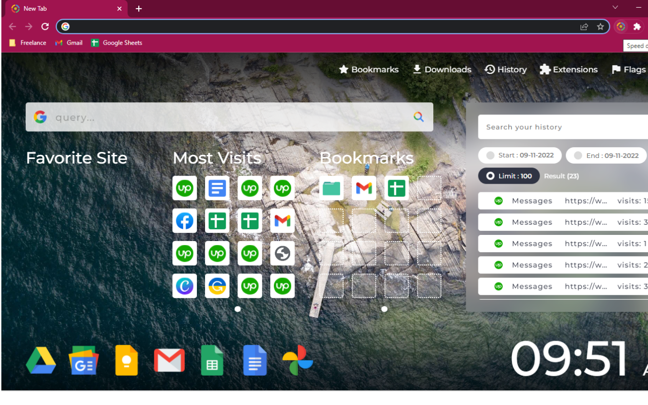 Speed dial 2.0 - New Tab, Bookmarks, History截图2