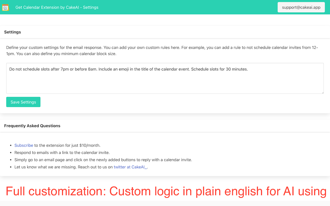 Reply with Calendar Invite by CakeAI截图1