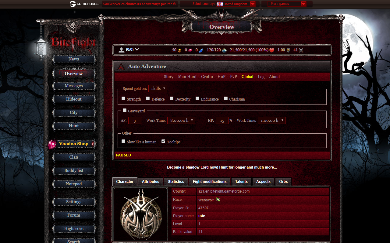BiteFight Auto Adventure截图5