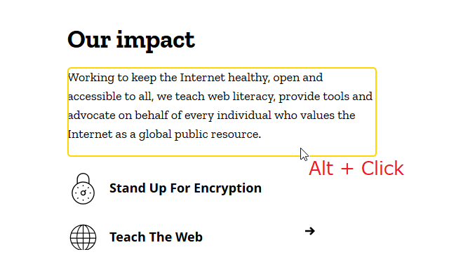 Copy text with Alt-Click截图1
