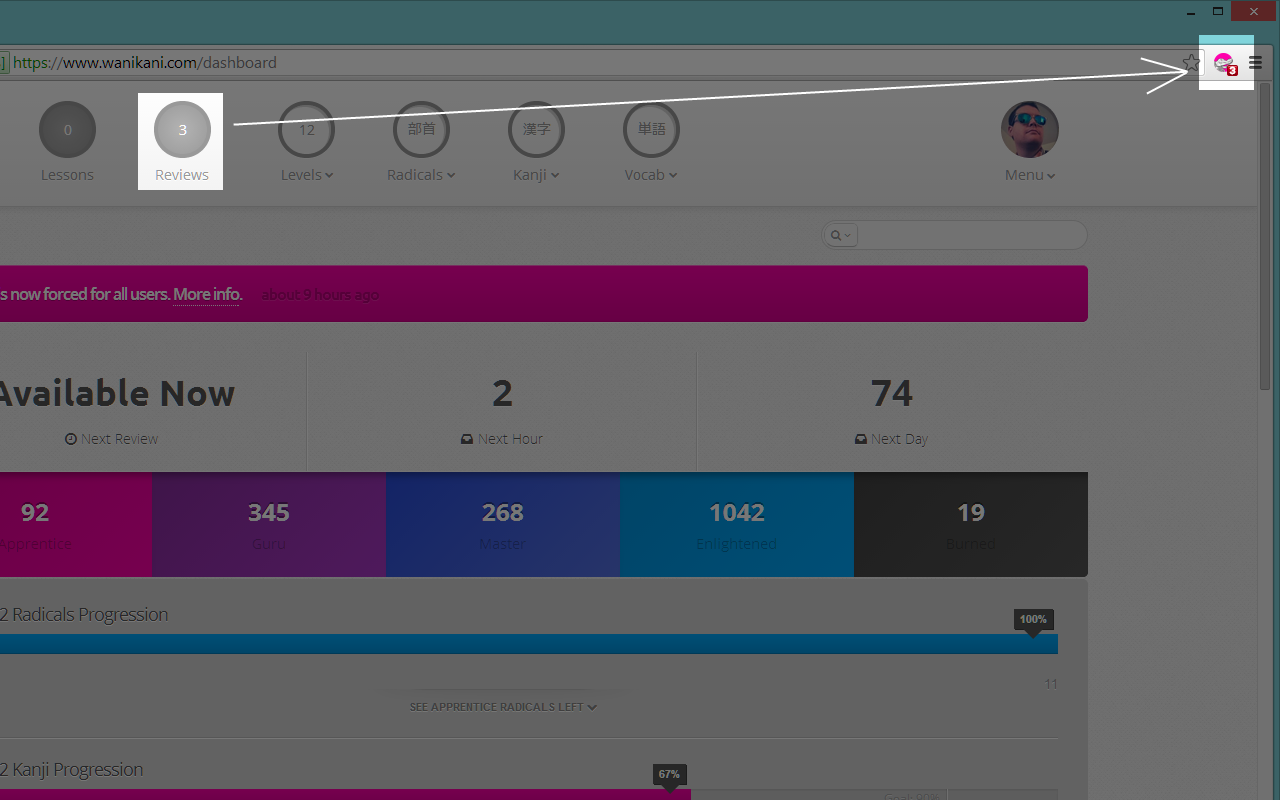 WaniKani Notifier Redux截图1