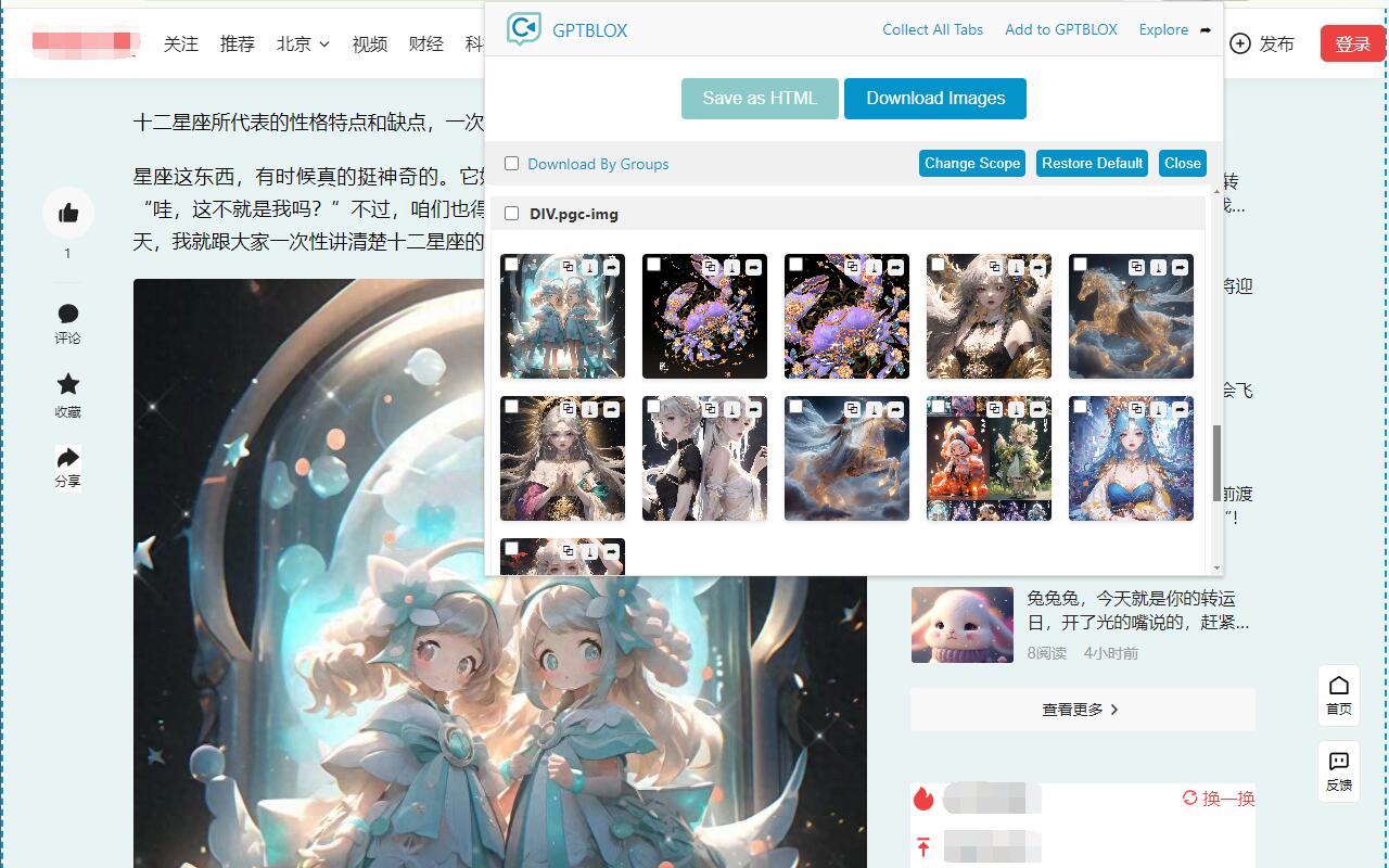 GPTBLOX - 保存ChatGPT对话记录 & 下载网页图片截图4