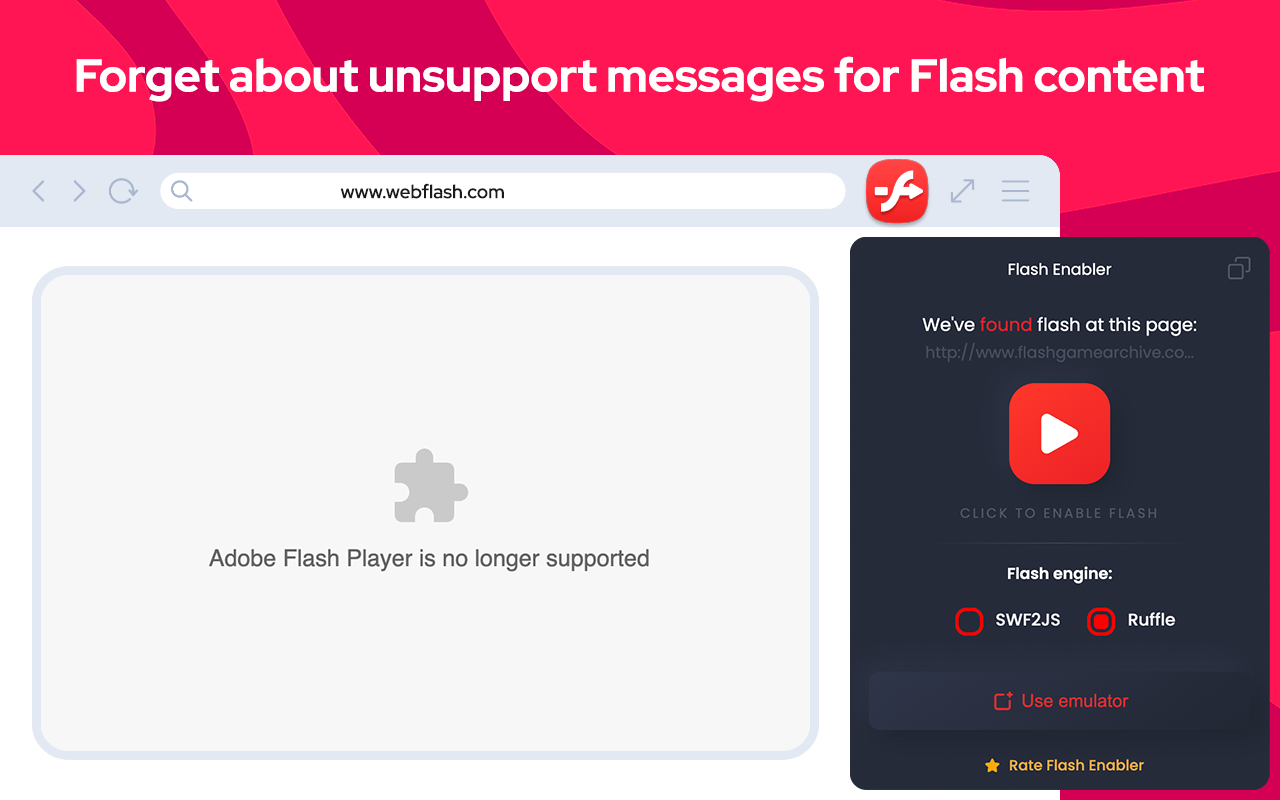 Flash Player Enable - flash emulator swf截图3