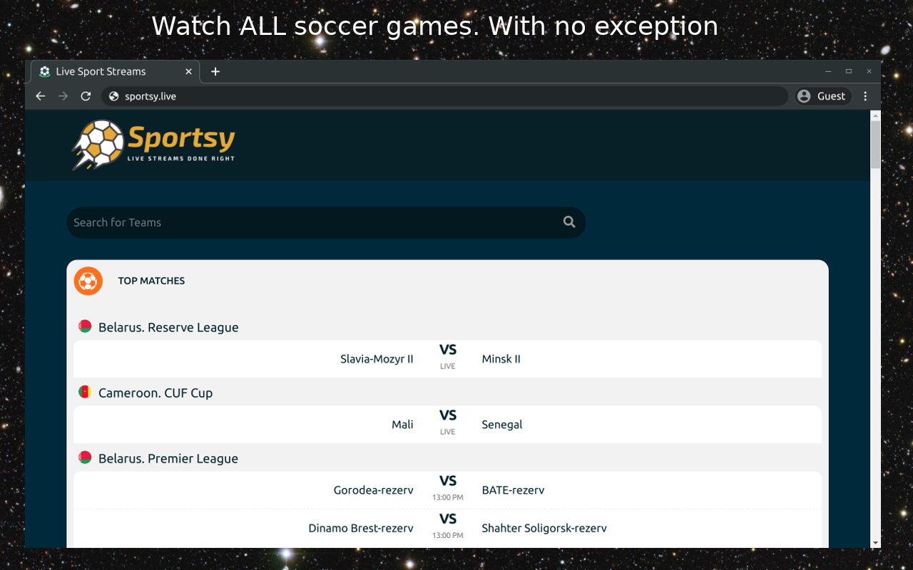 Sportsy - Sport Live Streams截图2