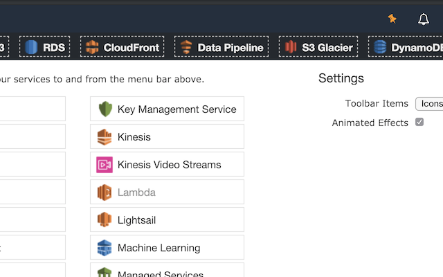 Refined AWS Console截图3