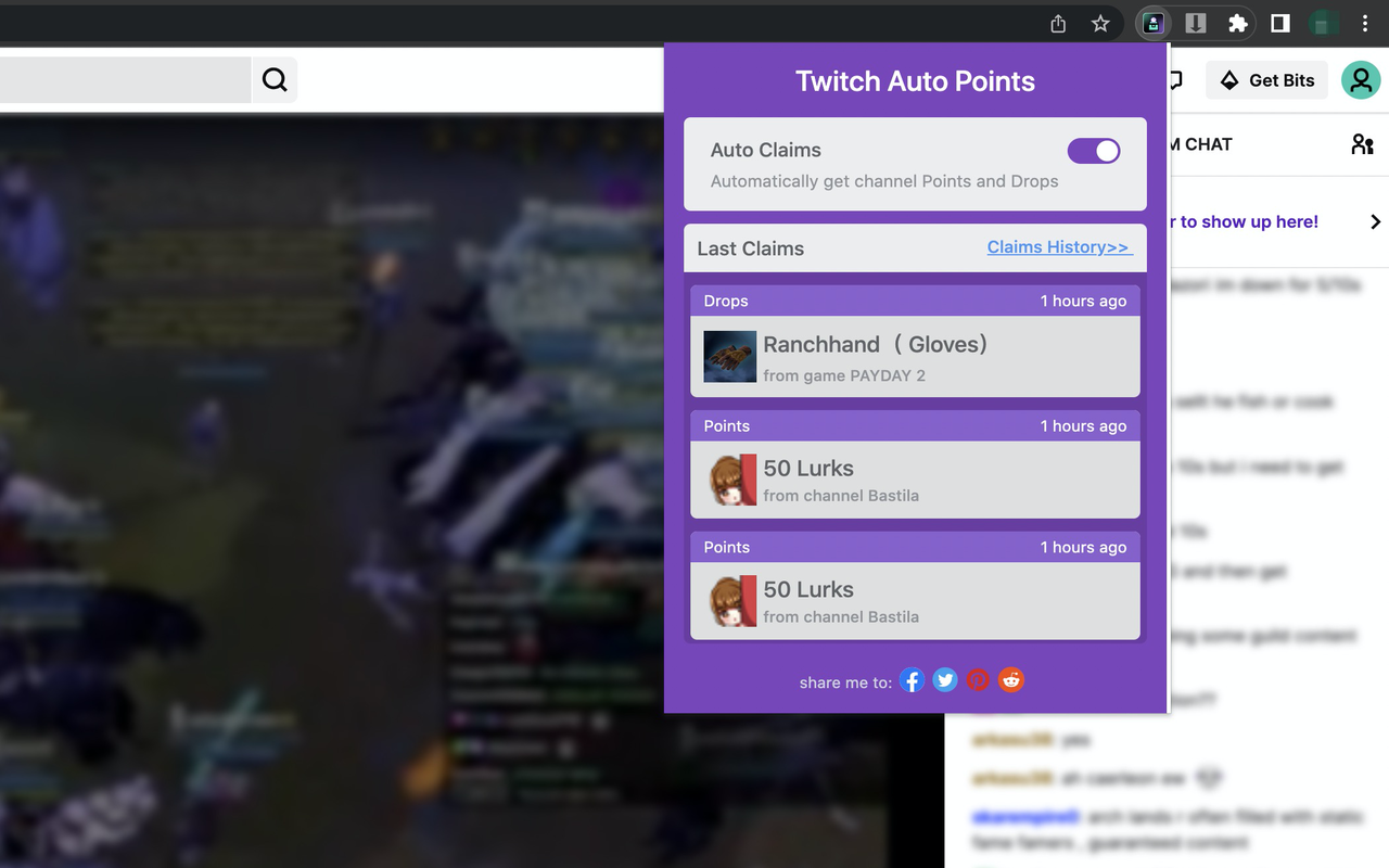 Twitch Channel Points Auto Claimer -Twiclips截图1
