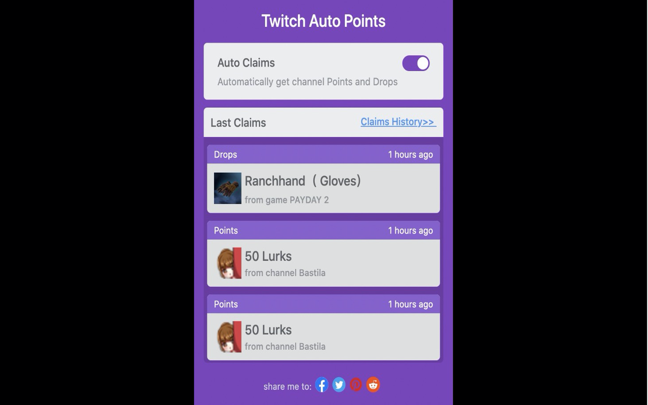 Twitch Channel Points Auto Claimer -Twiclips截图2