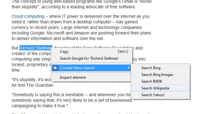 Context Menu Search截图2