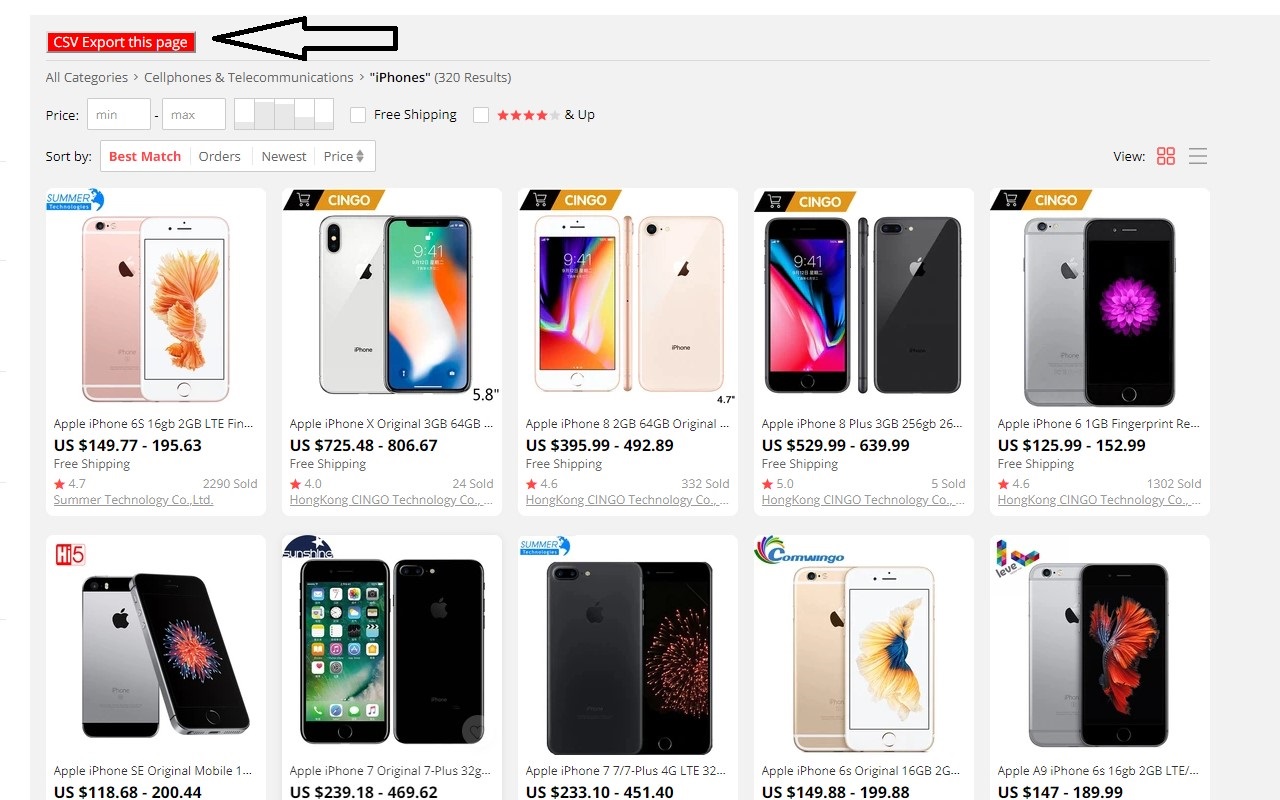 AliExpress CSV Export截图3