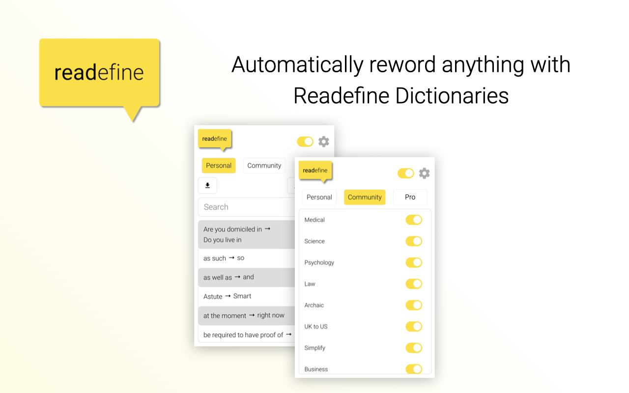 Readefine - Reword the Internet截图5