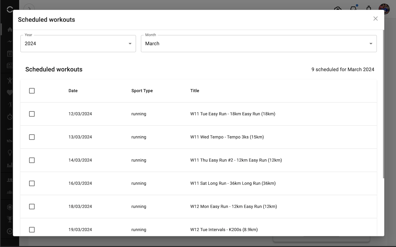 Garmin Connect workouts manager截图1