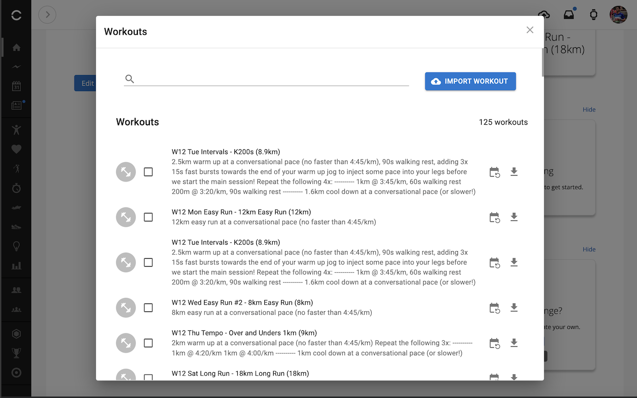 Garmin Connect workouts manager截图3