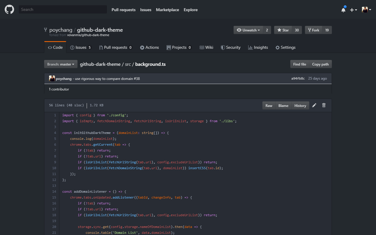 GitHub Dark Theme截图1