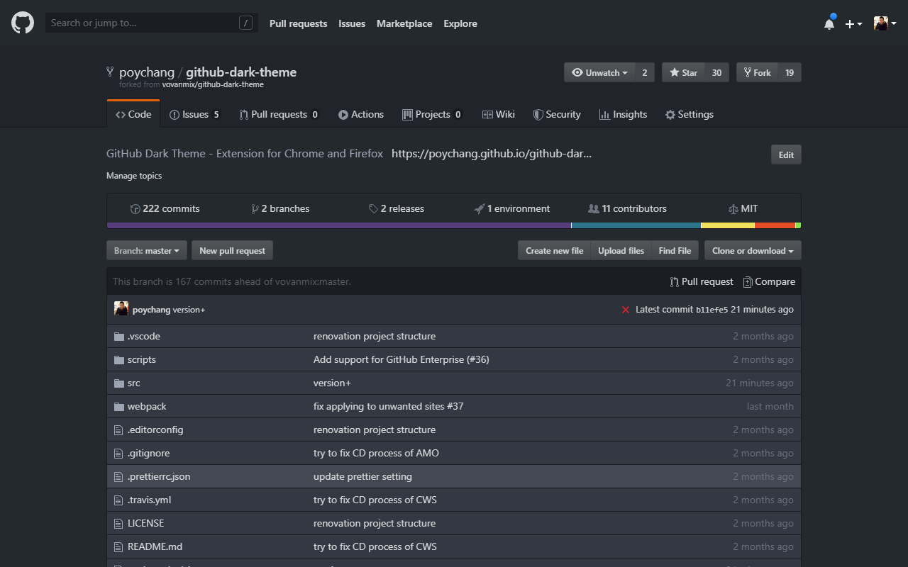 GitHub Dark Theme截图2