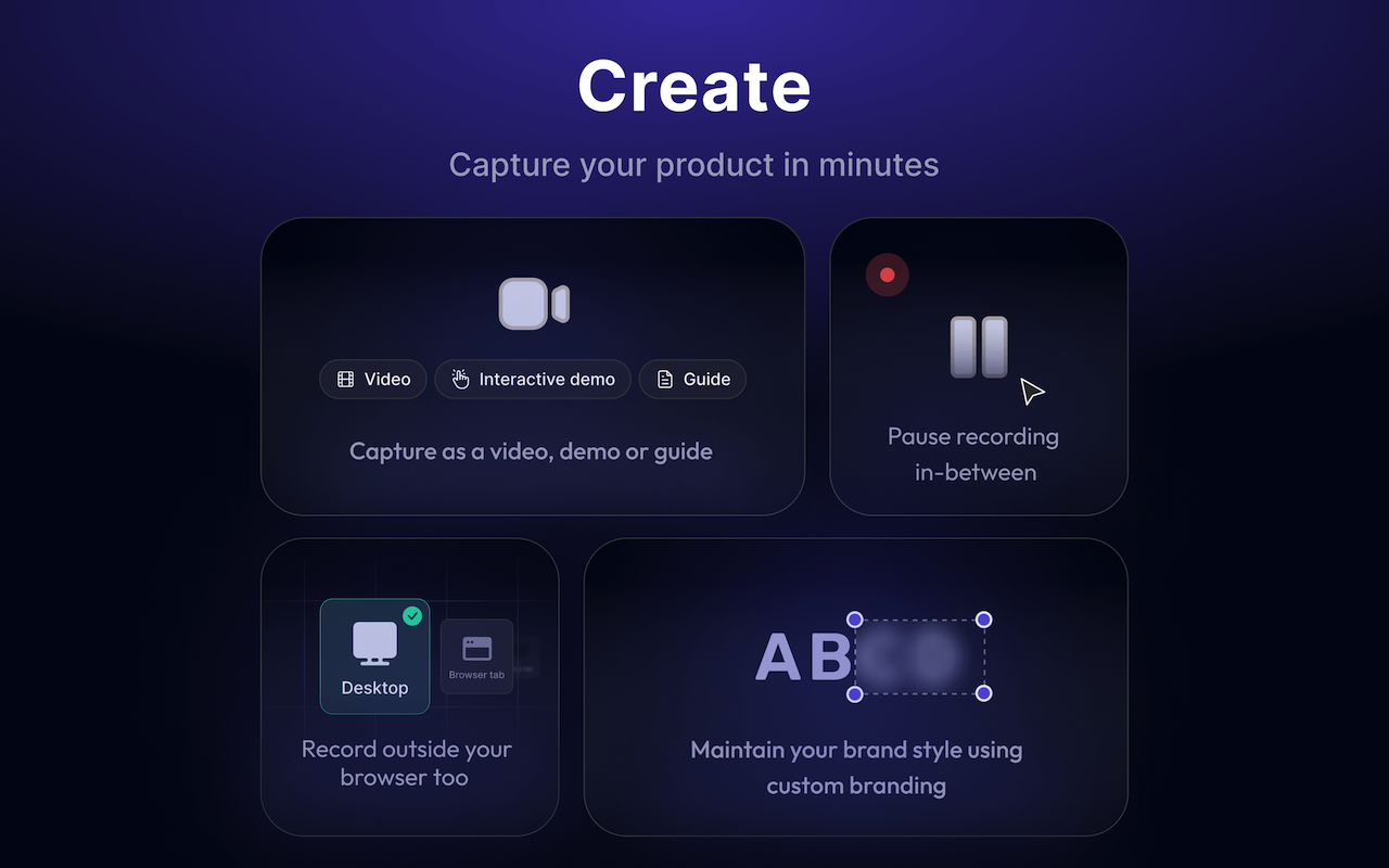 Create interactive demos,videos,how-to guides截图3